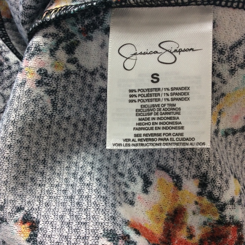 Jessica Simpson Dress Jayne Black Floral Sleeveless - Picture 8 of 8